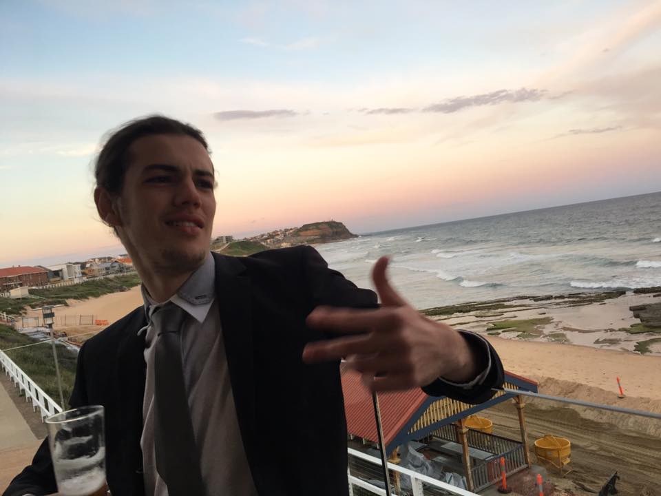 Tristan at Newcastle beach